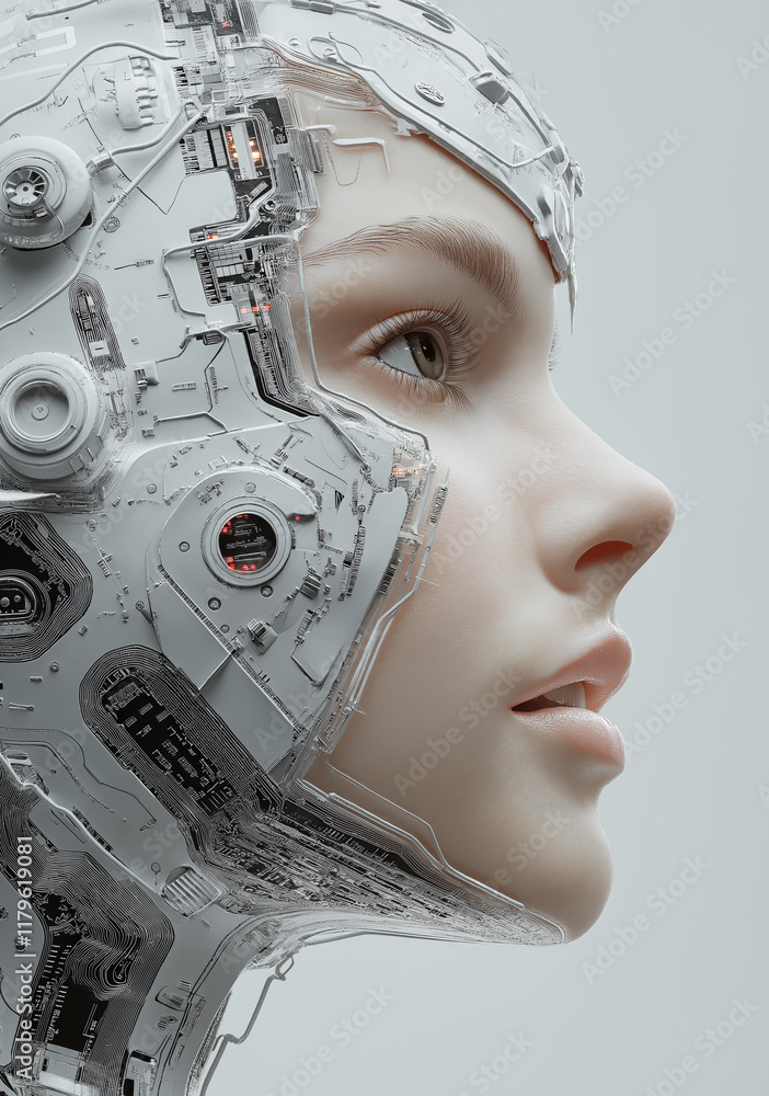 AI Artificial intelligence cyber. Futuristic AI abstract design, intricate circuitry pattern. AI Robot face, virtual human, virtual character, digital clone, machine learning. Realistic photo AI Artificial intelligence cyber. Futuristic AI abstract design, intricate circuitry pattern. AI Robot face, virtual human, virtual character, digital clone, machine learning. Realistic photo