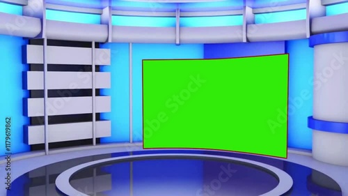 Virtual News Studio Set Green Screen 5 2 photo