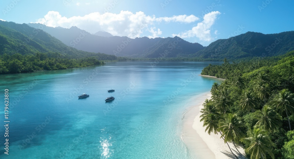 Tropical Paradise - Serene Island Beauty. Tropical Paradise - Serene Island Beauty.
