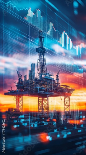 Oil Rig and Financial Data Visualization
