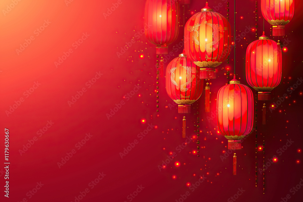 Beautiful holiday composition for happy celebrate chinese festival of lanterns, abstract vivid composition consists of fictional unreal fantastic vision on background Beautiful holiday composition for happy celebrate chinese festival of lanterns, abstract vivid composition consists of fictional unreal fantastic vision on background