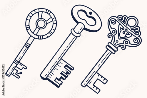 set of keys vector