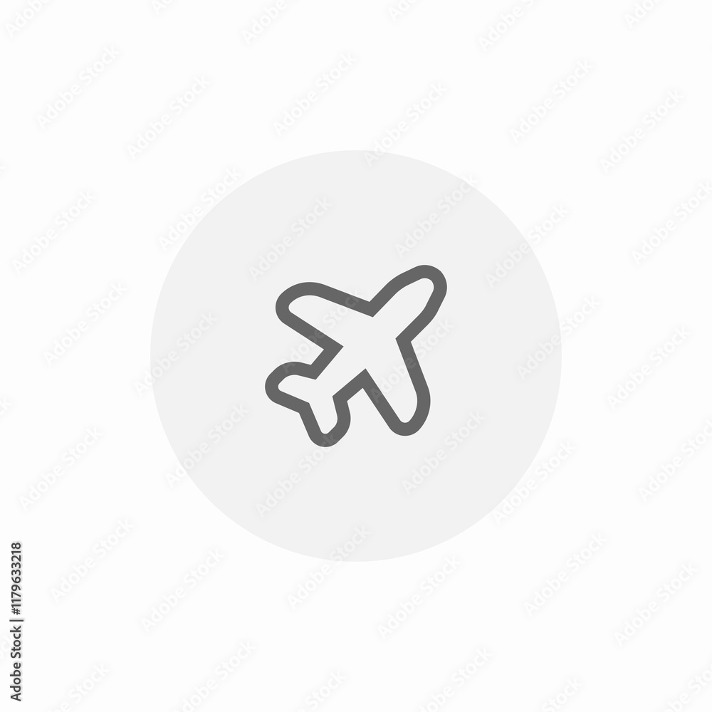 Fototapeta premium airplane flight icon sign vector