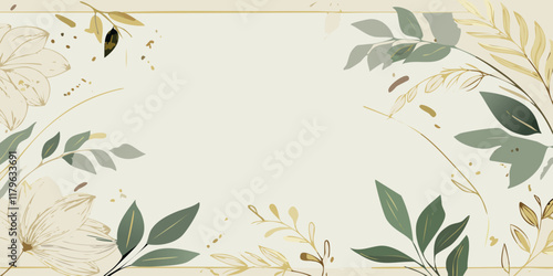 Abstract floral pastel beige simple vector spring themed background, vector illustration. Simple luxury style wallpaper. Botanical past background vector.  Minimal Design for text, packaging, prints.