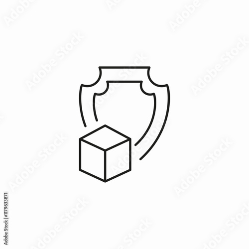 delivery insurance icon sign vector