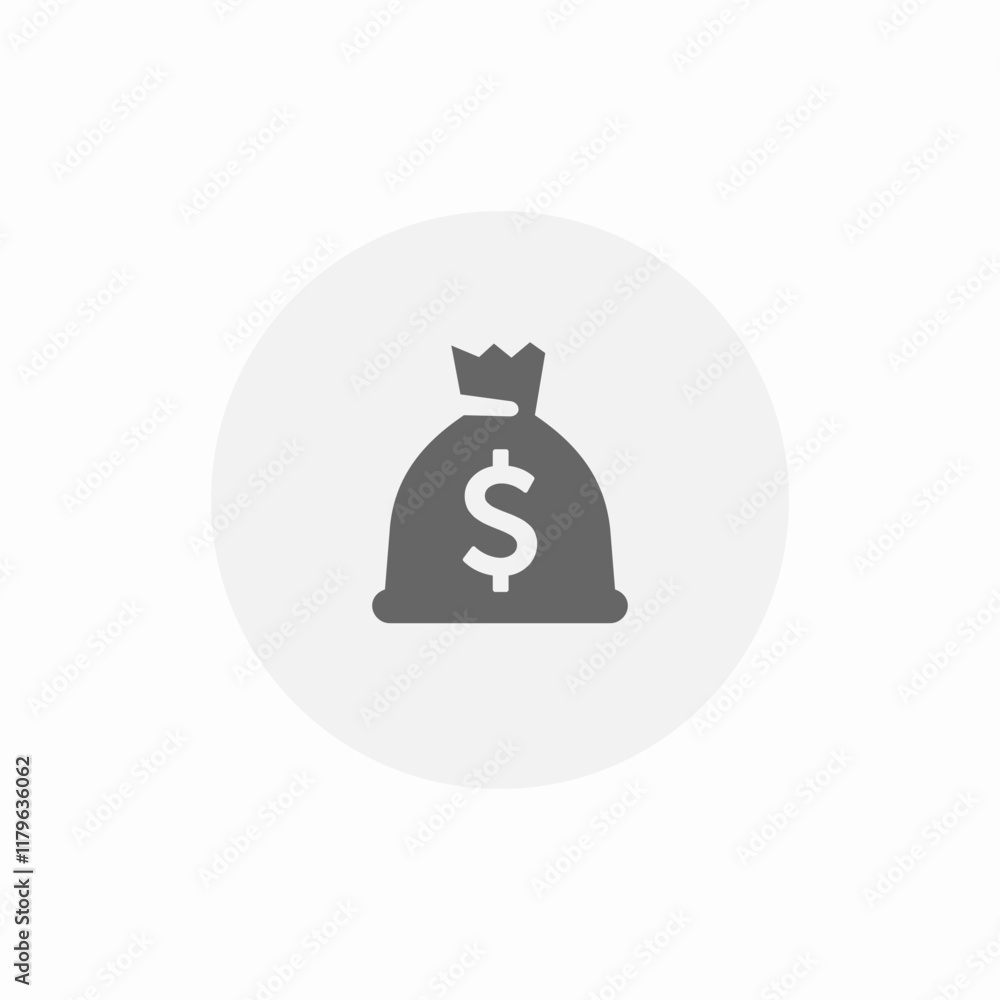 money bag icon sign vector