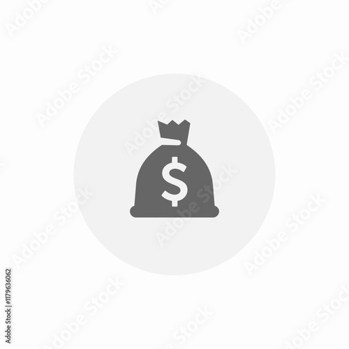 money bag icon sign vector