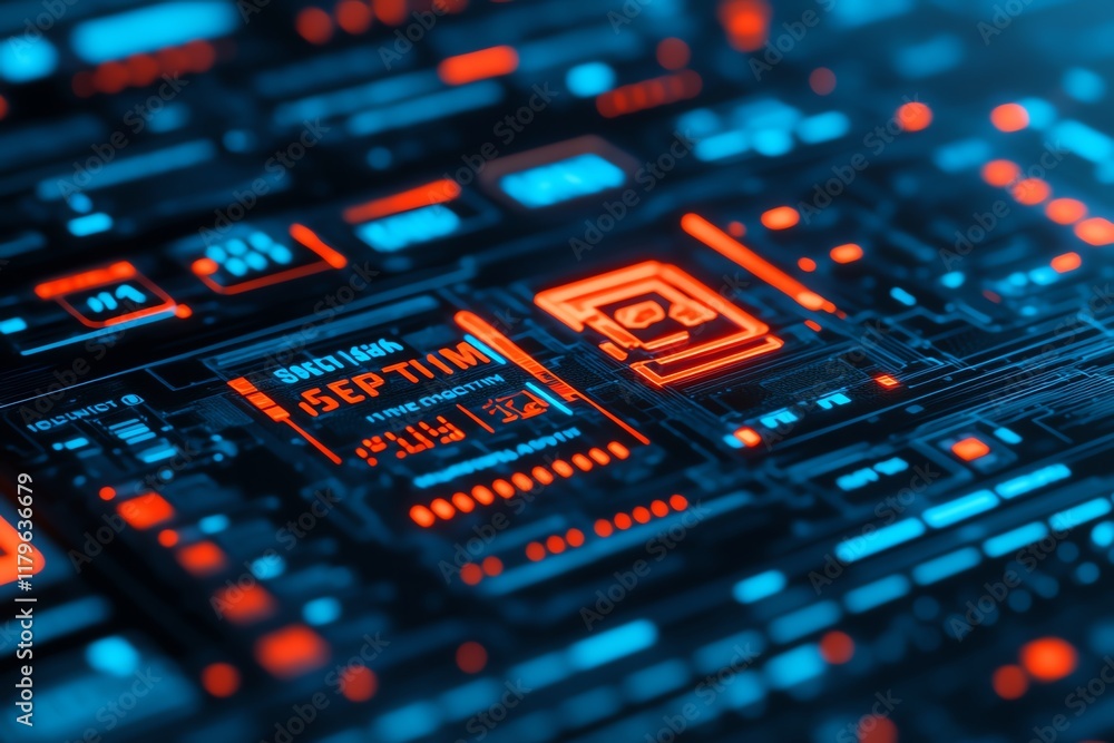 Obraz premium Abstract digital circuit board technology