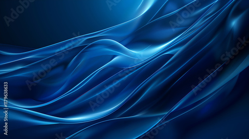 Wallpaper Mural Abstract Blue Wave Illustration with Flowing Curves and Smooth Textures for Modern Design Concepts Torontodigital.ca