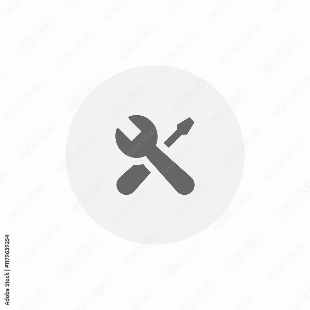 wrench screwdriver service icon sign vector wrench screwdriver service icon sign vector
