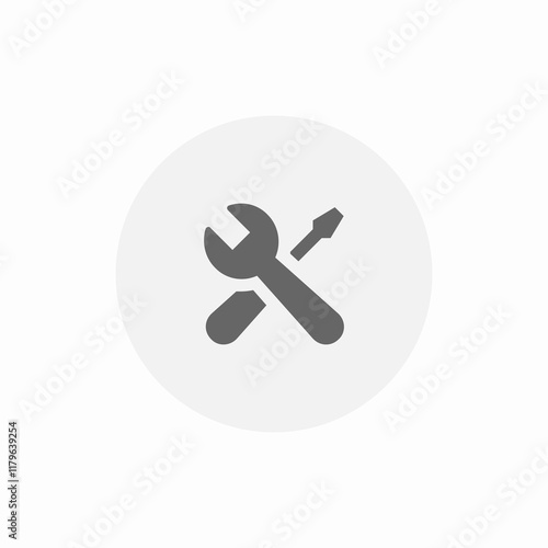 wrench screwdriver service icon sign vector