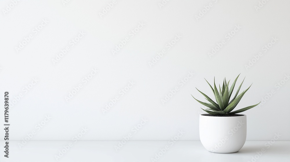 Minimalistic Plant Arrangement with Empty Space