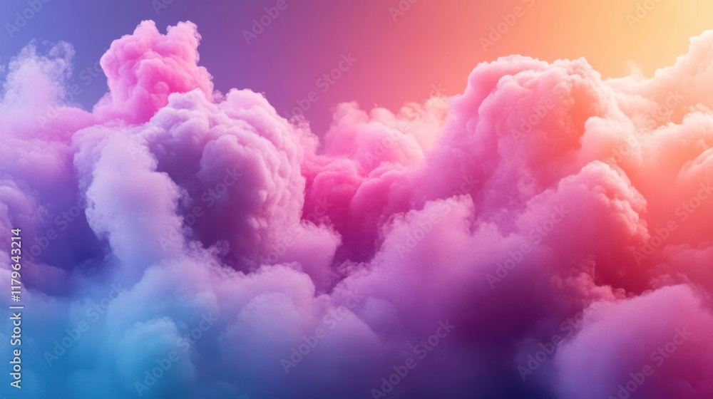 Colorful Clouds with Soft Pastel Tones in a Dreamy Sky Colorful Clouds with Soft Pastel Tones in a Dreamy Sky