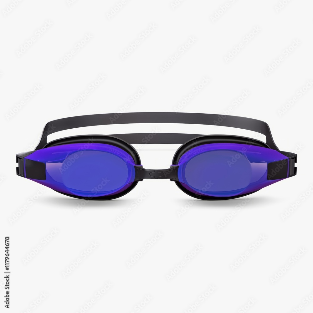 Fototapeta premium Illustration 3D of swim goggles, ideal for design mockups, product visualization, and showcasing sports gear concepts 