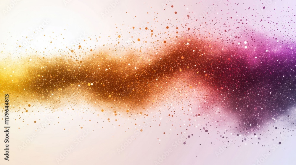 Fototapeta premium Abstract Colorful Dust Particles in Soft Gradient Background