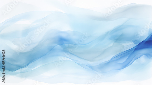 Watercolor abstract design in shades of blue