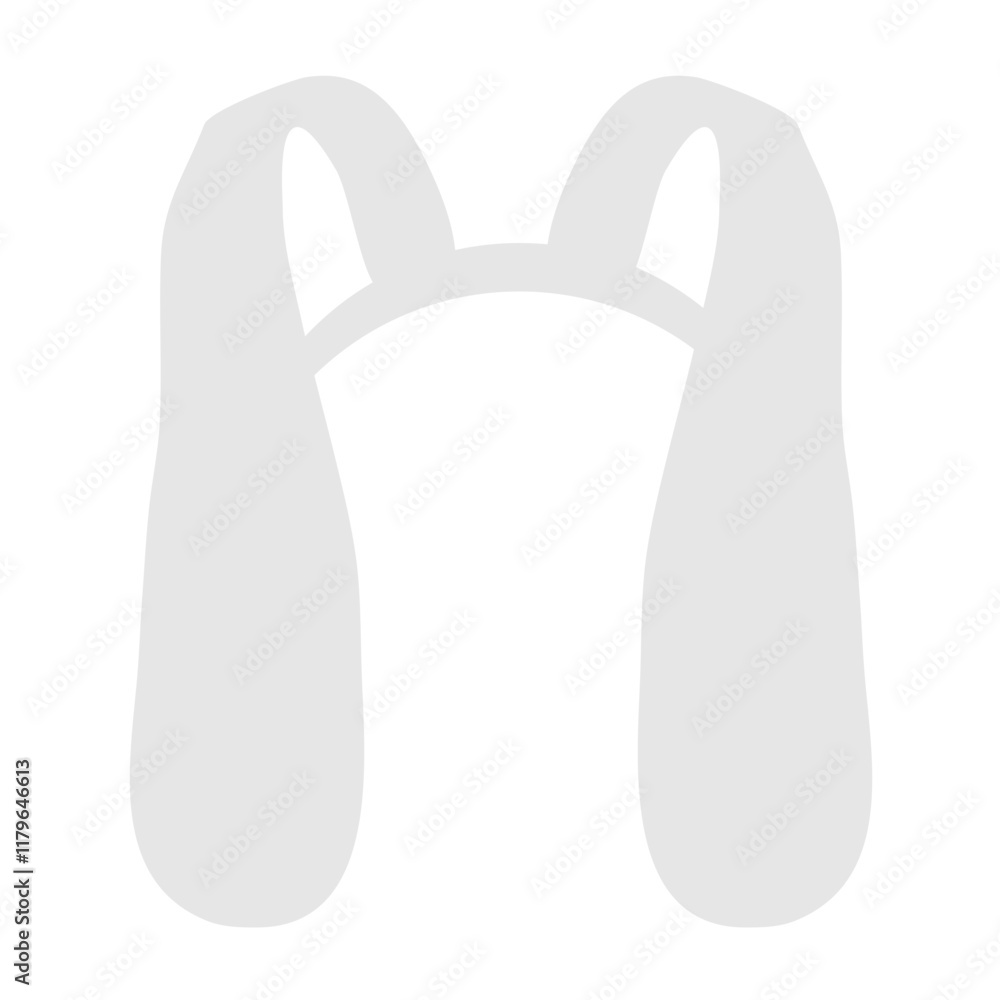 Rabbit ears head accessories vector icon Rabbit ears head accessories vector icon