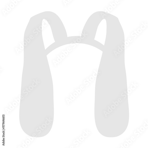 Rabbit ears head accessories vector icon