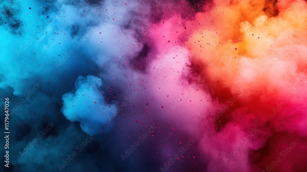 Fototapeta premium Vibrant Colorful Smoke Texture Creating a Dreamy Background Effect