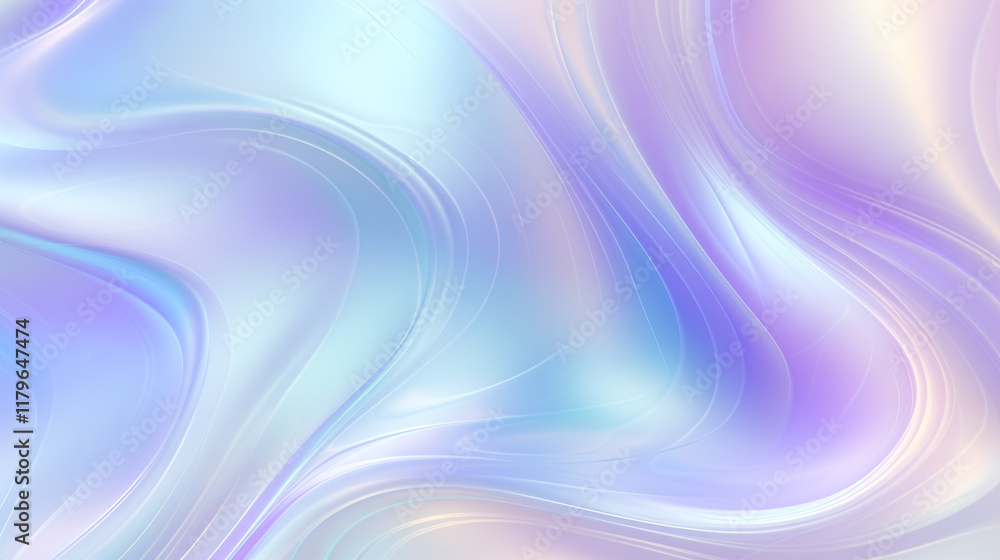 Obraz premium Abstract pastel waves in soft blue and purple