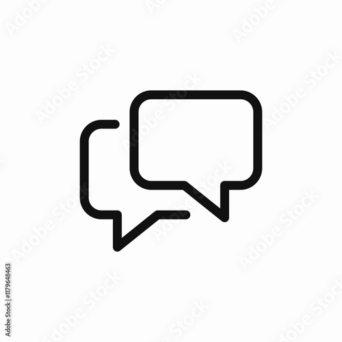 chat message icon sign vector