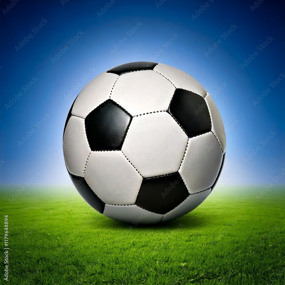 Fototapeta premium 3D Isolated Soccer Ball: Realistic Rendering for Sports, Gaming, and Design Applications
