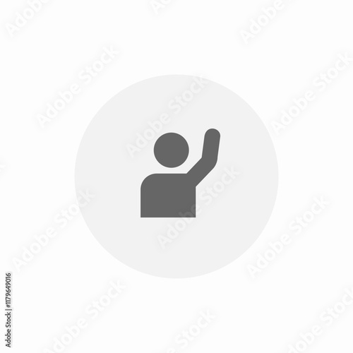hand rise icon sign vector