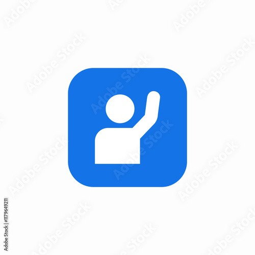 hand rise vote icon sign vector