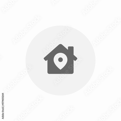 house location icon sign vector