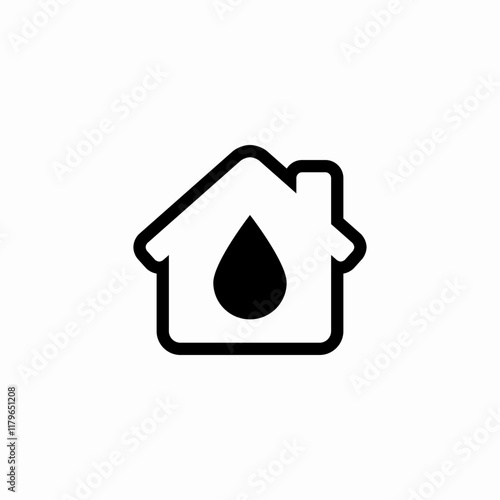 house water icon sign vector