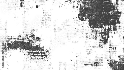 Wallpaper Mural Vector white and black newspaper paper grunge vintage old aged texture. Vintage grunge newspaper collage background.  Torontodigital.ca