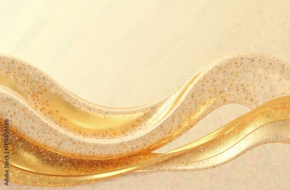 Obraz premium Beige abstract background, design with luxury golden elements.