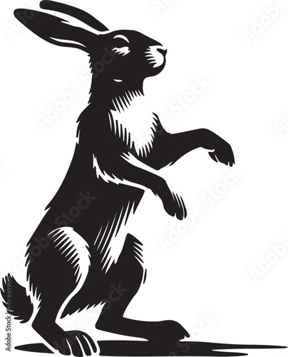 silhouette of a rabbit