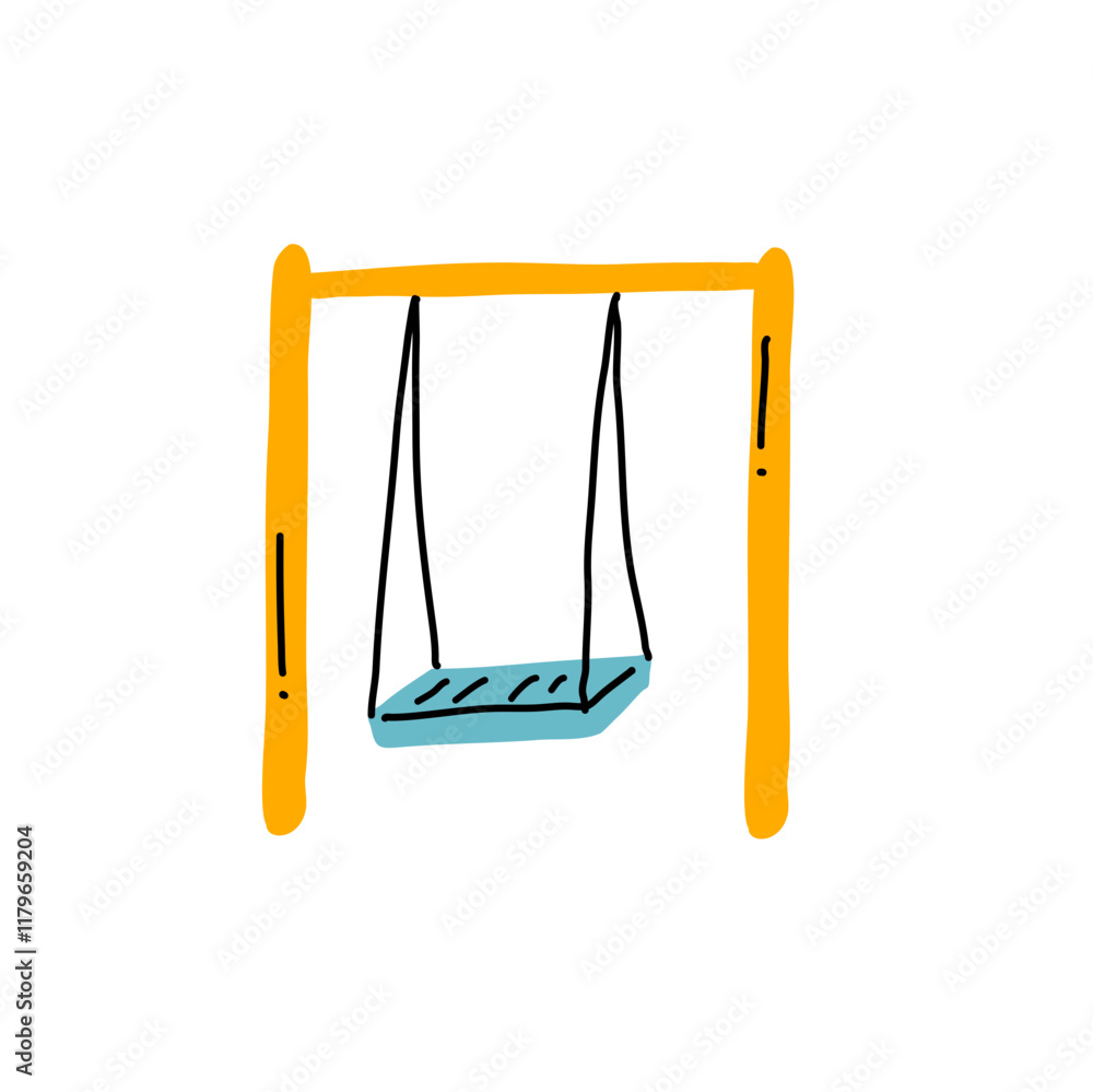 classic comfortable outdoor blue swing hanging on frame classic comfortable outdoor blue swing hanging on frame