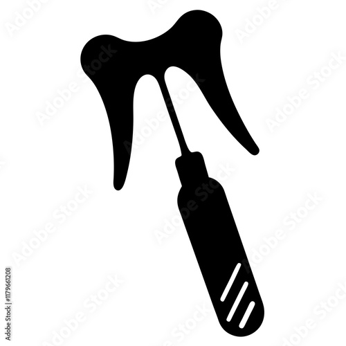  Tooth extraction tool silhouette vector illustration