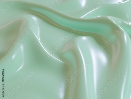 Mint Green Abstract 3D Background Illustration photo