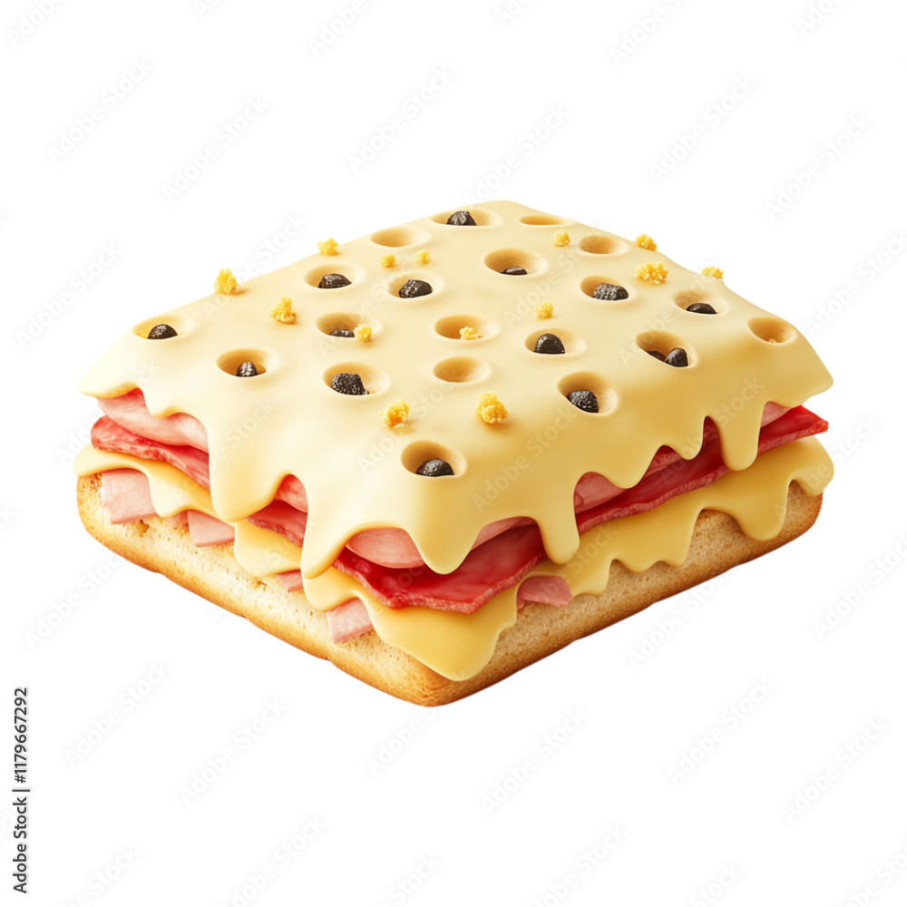 PNG Grilled Cheese Sandwich with Ham on Transparent Background PNG Grilled Cheese Sandwich with Ham on Transparent Background