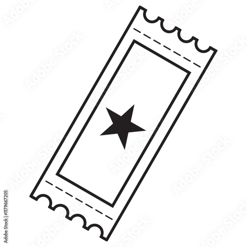 ticket icon vector