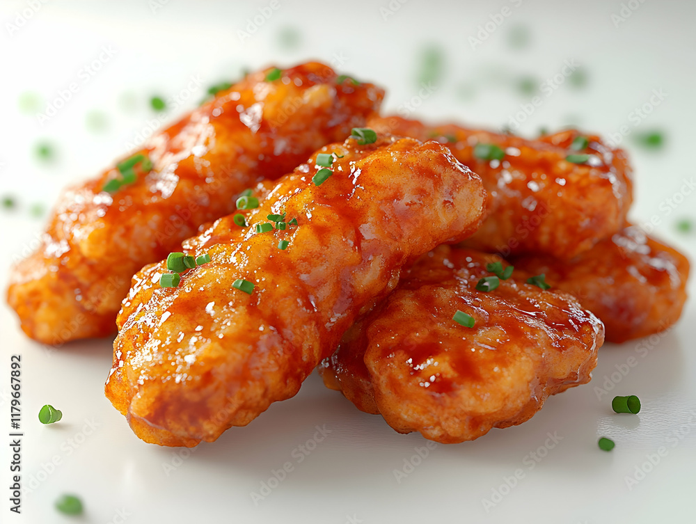 3D Render of BBQ Chicken Wings 3D Render of BBQ Chicken Wings