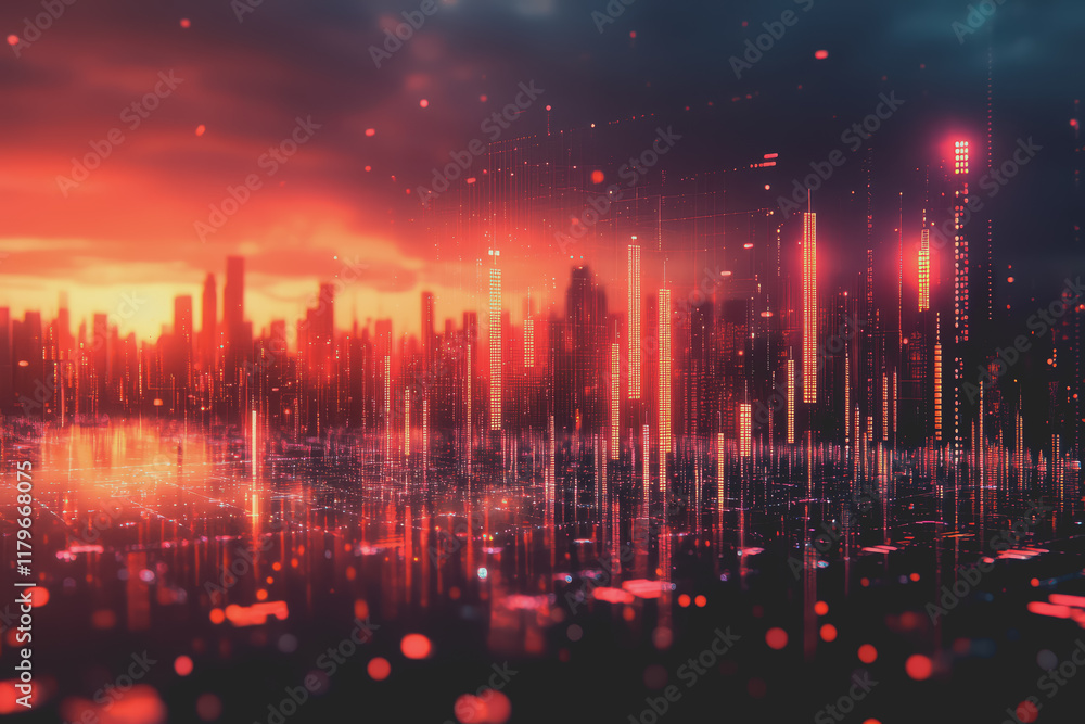 Abstract background Digital data financial investment and trading graph chart. Abstract background Digital data financial investment and trading graph chart.