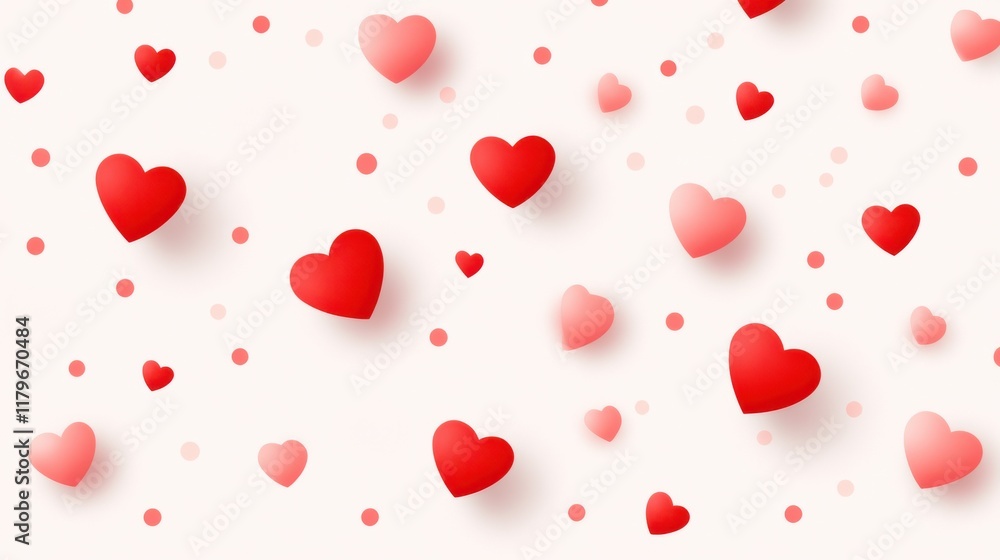 A white background with red hearts scattered all over it A white background with red hearts scattered all over it