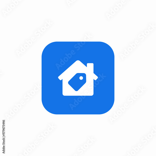 real estate price tag icon sign vector