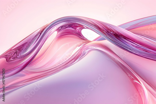 Pink Liquid Abstract 3D Illustration