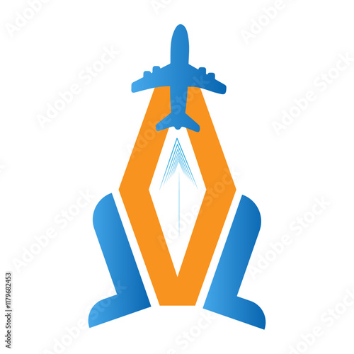 travel logo design template-vector