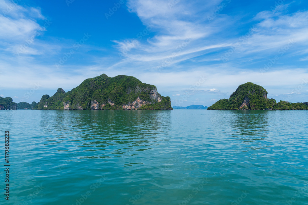 Ao Phang Nga National Park and coastline of Phuket