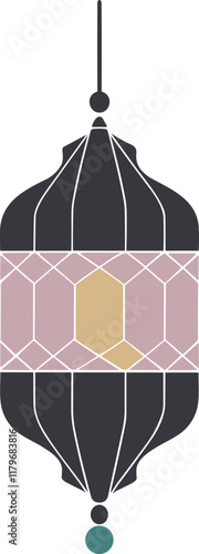 Colorful Lantern for Ramadan or Eid Eid al-Fitr Icon Vector Illustration