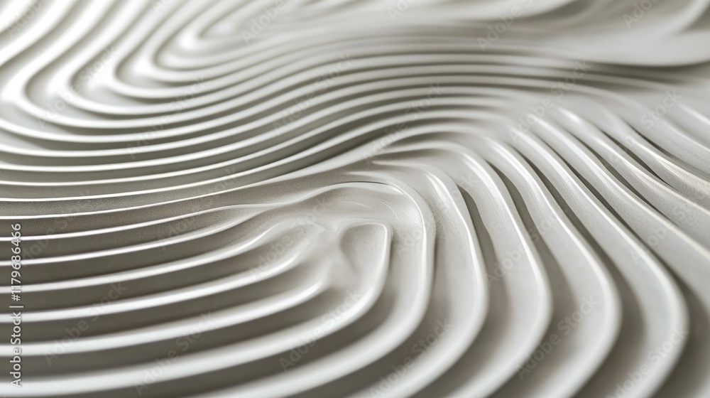 Abstract White Wave Pattern: A Study in Curves and Light Abstract White Wave Pattern: A Study in Curves and Light
