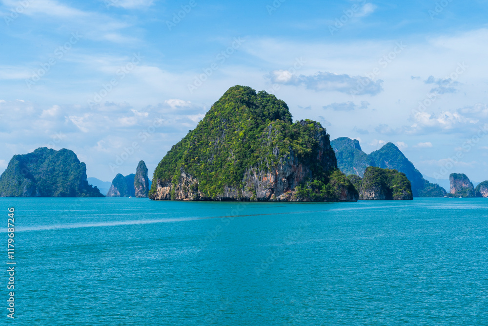 Ao Phang Nga National Park and coastline of Phuket