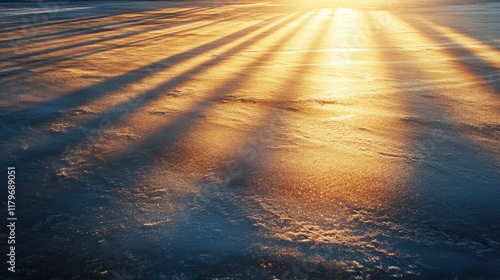 Wallpaper Mural The sun is shining on the ice and snow, creating a beautiful and serene scene Torontodigital.ca