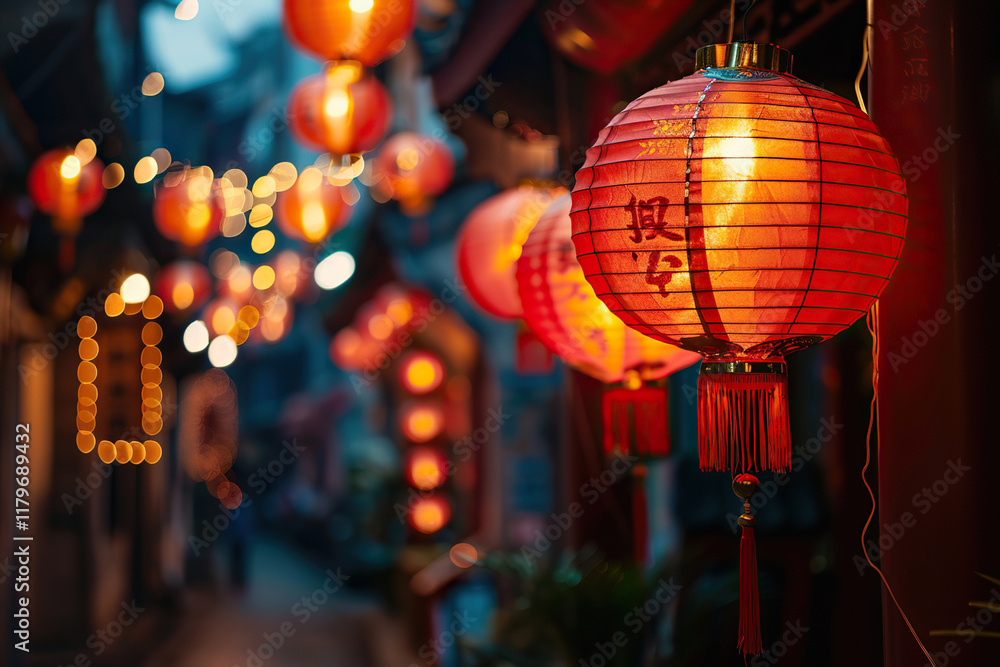 Beautiful holiday composition for happy celebrate chinese festival of lanterns, abstract vivid composition consists of fictional unreal fantastic vision on background Beautiful holiday composition for happy celebrate chinese festival of lanterns, abstract vivid composition consists of fictional unreal fantastic vision on background